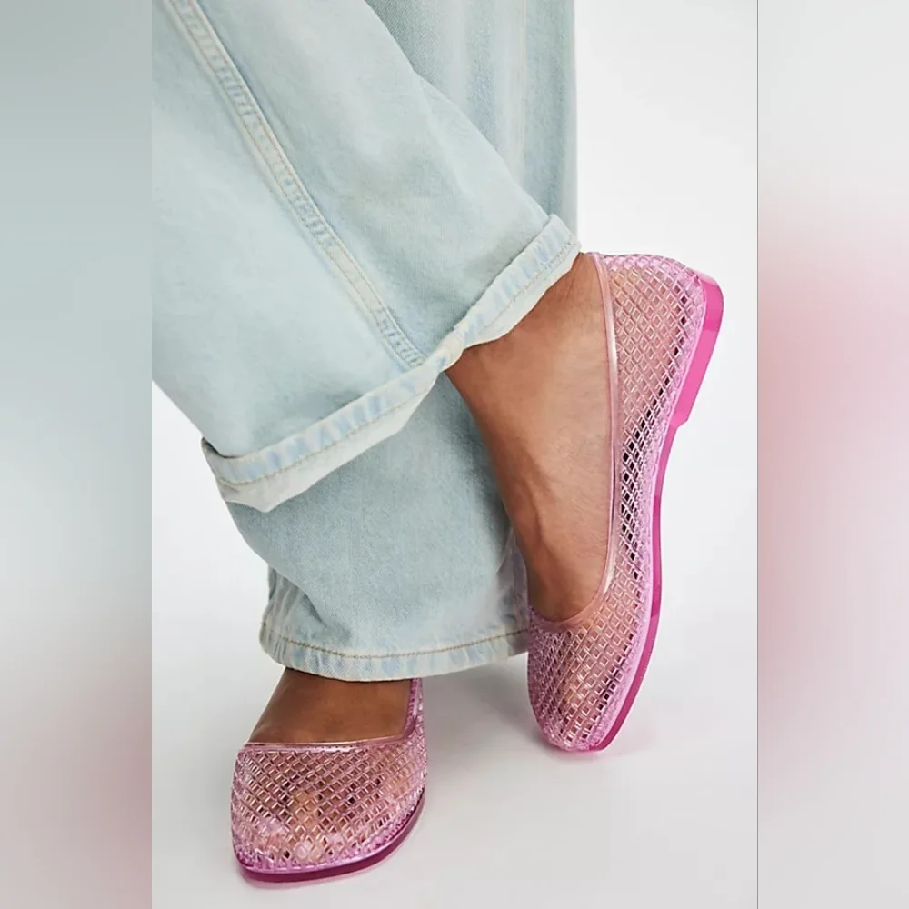 Jeffrey Campbell Suni Jelly Flats Blue Size 8 - Picture 11 of 11